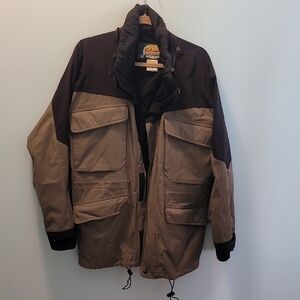 Cabela's Men's Two-Tone Brown and Dark Brown Field Jacket